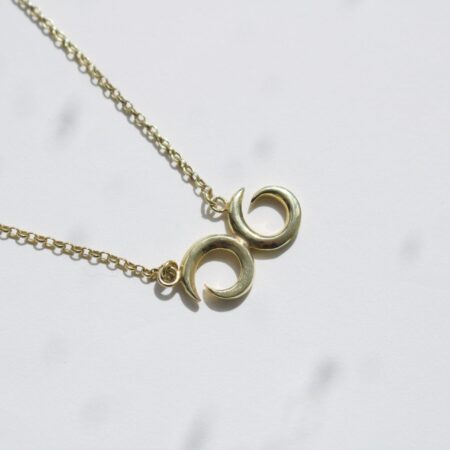 dainty curve gold necklace