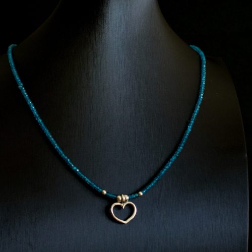 Liri jewellery sale apatite and silver heart necklace