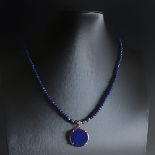 Liri jewellery sale lapis lazuli ad gold necklace