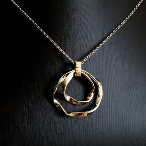 Liri jewellery sale silver and gold circles necklace