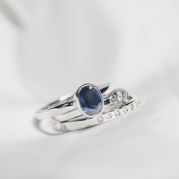 white gold sapphire and diamond rings